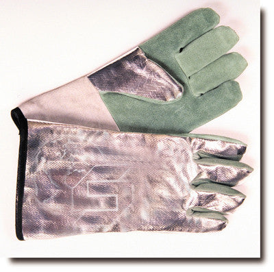 14" Aluminized Rayon Glove w/Leather Palm